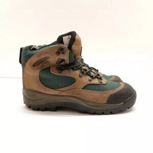 Womens REI Merrell Monarch GTX Hiking Boot Brown Green 7.5 Gore-Tex Vibram